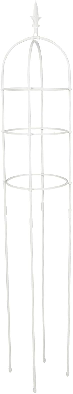 Toyvian Garden Trellis Climbing Plant Support Frame Outdoor Metal Vine Holder 31cm Diameter 1.6m Height Plant Stake for Balcony and Patio