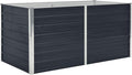 vidaXL Garden Raised Bed Galvanised Steel Rectangular Garden Planter for Flowers and Planters Raised Bed Weather-Resistant Anthracite 63x31.5x17.7