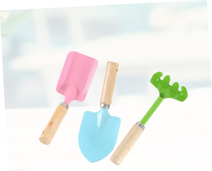 2 Sets Garden Tool Set Garden Tools for Wooden Garden Tools Gardening Tools Random Color