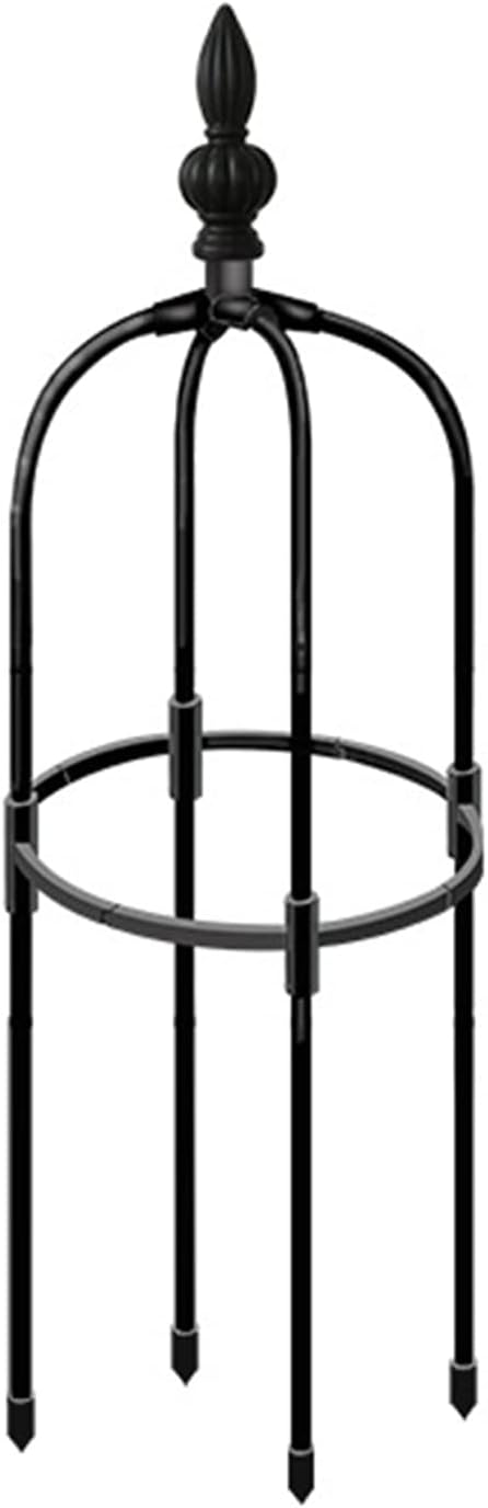 Black Garden Obelisk Trellis Garden Obelisk Trellisfor Climbing Plants Metal Plant Support Trellis Rose Climbing Trellis Flower Supports for Potted Plants Climbing Rose Vine(90cm/35in)