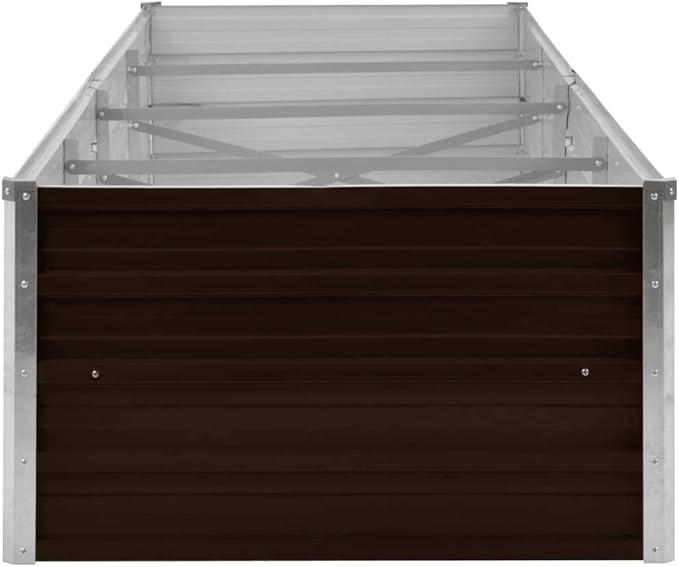 Garden Raised Bed Brown 126x31.5x17.7 Galvanized SteelWeight:24.52lbs45716