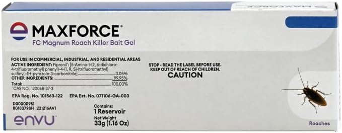 ENVU Maxforce Fc Magnum Cockroach German Roach Control Gel Bait - 2 Tubes 1 Plunger