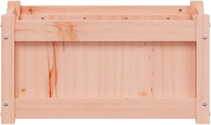 Garden Planter Natural Wood Solid Douglas Fir 23.6x12.2 Inch Rectangular Raised Garden Bed for Outdoor Plants Herbs Flowers