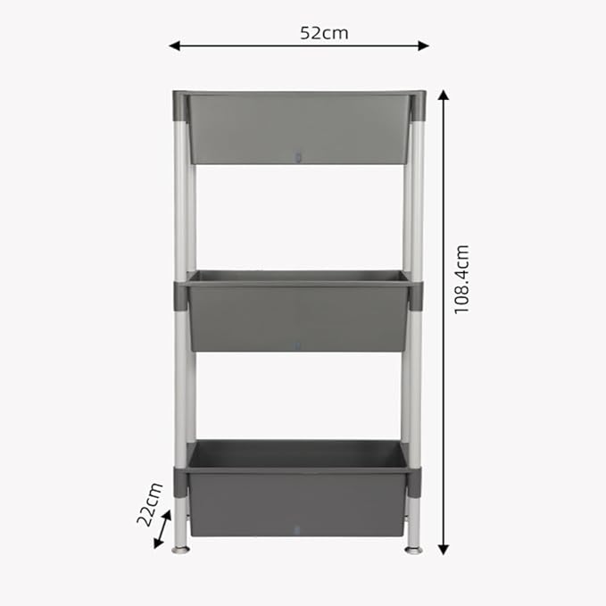 Garden Hydroponics Growing System Hydroponic Growing System Kits Equipped with Inner Pad Water and Soil Separation for Vegetable Fruit Herb(Gray)