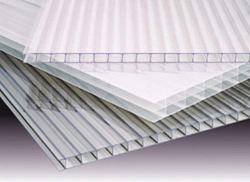 (Pack of 10 Sheets) 35'' x 48'' x 8 mm (0.32) Polycarbonate Clear TWINWALL Sheet Cold-Flexible Strong Impact and Shatterproof - All-Weather Outdoor Garden/Billion RESOURCESS/