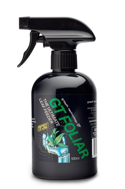 Growth Technology GT Foliar Spray – Ready-to-Use Liquid Nutrient for Houseplants Indoor Plants Fruits Vegetables &amp Hydroponics – Promotes Strong Growth Healthy Leaves &amp Lush Foliage – 500m