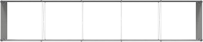 Galvanised Steel Raised Garden Bed Metal Planter Box for Outdoor Plants Vegetable Herb 188.98x39.37x17.72 Light Gray-827