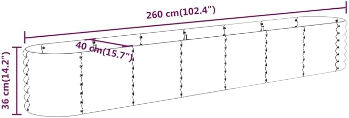 Garden Bed: Large Metal Flower Box Steel Planter for Outdoor Vegetable Herb - Galvanized Raised Garden Planters