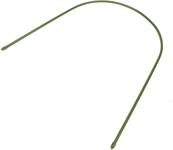 Pack of 6 Plastic Coated Steel Pipe Greenhouse Hoop Arch Shape Support Frame Garden Accessories