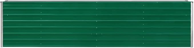 YAFF Raised Garden Bed 126x15.7x30.3 Galvanized Steel Green (35.156lbs)