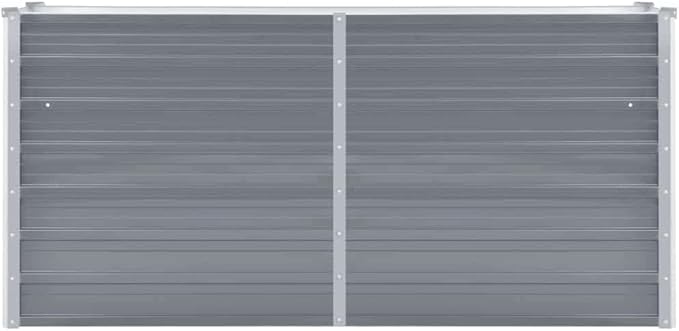 Garden Raised BedTomato Planter BoxBackyard Patio Planter Racks Raised Beds Ideal for Growing Flowers Porch and Fruits Herbs Galvanized Steel 63X15.7X31.3 Gray
