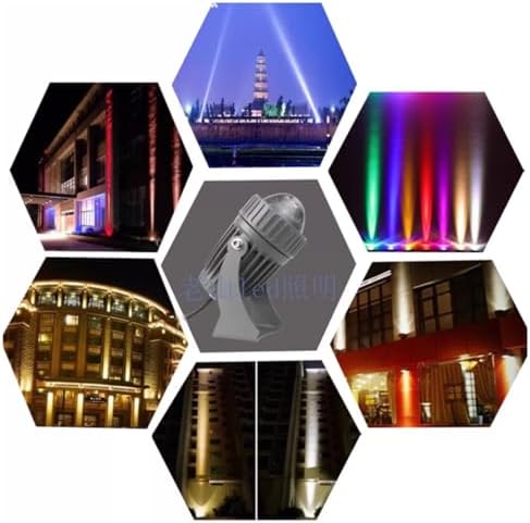 LED Landscape Lights - 110V-230V Waterproof RGB Spotlight IP66 Outdoor Adjustable Beam for Villa Hotel Courtyard &amp Wall Wash Lighting (5W Long Distance Projection)