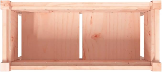 Natural Douglas Wood Garden Planter 27.6x12.2x27.6 Inch Rustic Outdoor Raised Bed for Flowers Herbs Vegetables Durable Untreated Finish