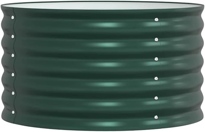 Steel Planter Raised Bed Metal Flower Box Planter Raised Beds Outdoor Garden for Planting Fruit 31.5x31.5x17.3 Green-903