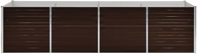 Garden Raised Planter Raised bedsGalvanized PlanterFlower BedTroughMetal PlanterRaised Garden BedBed Brown 126x31.5x30.3 Galvanized Steel