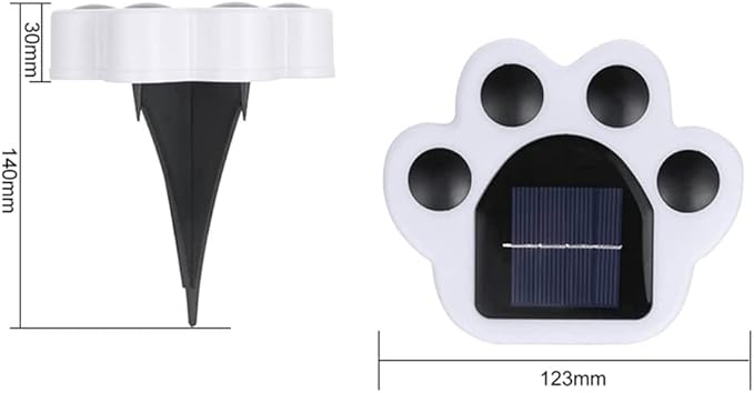Plant Growing Lamps Solar Ground Lights Bear Paw Shape LED Outdoor GardenLandscape Foor Lamp for Lawn Pathway Yard Walkway Vegetable Patch