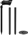 YASHIDA Outdoor Landscape LED Lighting DC12-24V 3W IP67 360 Degree Universal Rotary Led Spike Light kit Waterproof Led Spotlight with Spike Pole for Lawn Decorative Lamp Warm White 2700K