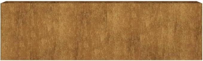 Corten Steel Garden Raised Bed Ample Space Outdoor Planter Box with Open Bottom Metal Raised Planter Bed for Vegetables Flowers 110.2x15.7x31.5 Brown-397