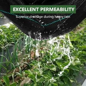 Weed Barrier Landscape Fabric Heavy Duty Cover Weed Cloth Anti-Weed Gardening Mat Premium Weeds Control for Flower Bed Pavers and Other Outdoor Projects