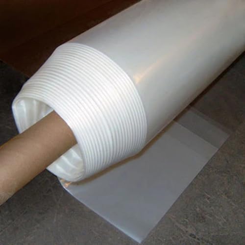 Clear Greenhouse Plastic Sheeting 6-Mil Thickness 4 Year UV Resistant Film for Covering Greenhouses and Many Other Uses 12' x 25'