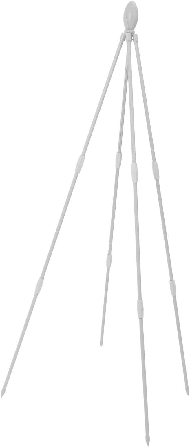 Plant Climbing Trellis for Garden Outdoor Vine Support White 120cm Four-Legged Iron Wire Frame Suitable for Cucumbers Clematis Climbing