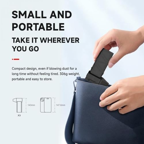 Super Powerful Turbo Fan Brushless with USB Rechargeable for Dust Snow Blowing 130000RPM Handheld Electric 52m / S Wind Speed Duster Fan