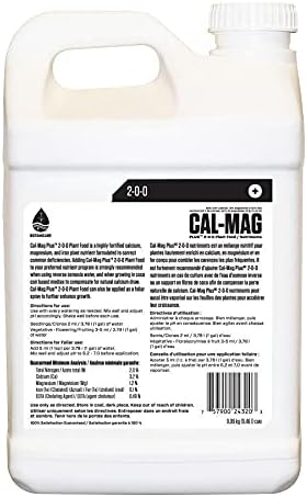 Botanicare HGC732120 Cal-Mag Plus A Calcium Magnesium And Iron Plant Supplement Corrects Common Plant Deficiencies Add To Water Or Use As A Spray 2-0-0 NPK 2.5 Gallon