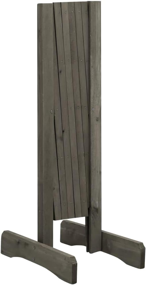 Expandable Garden Fence Panel 47.2x23.6 Solid Fir Privacy Screen Lattice for Dogs Outdoor Yard Patio Animal Barrier Easy Assembly Gray