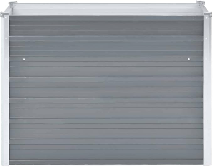 Garden Raised Bed Galvanized Steel 39.4x15.7x31.3 Gray