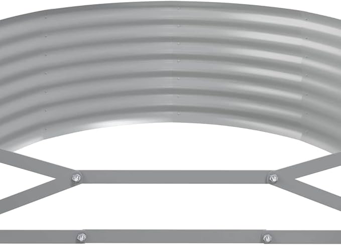 Anthracite Oval Garden Raised Bed Powder-Coated Steel Planter for Outdoor Plants 155.9x39.4x14.2in Durable Modern Design for Vegetables Flowers Herbs