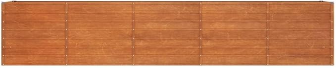 Garden Raised Bed Rusty Corten Steel Succulent containers Plant containers Cactus potsGeometric planters for Garden Indoor 157.5 x 31.5 x 30.3 in