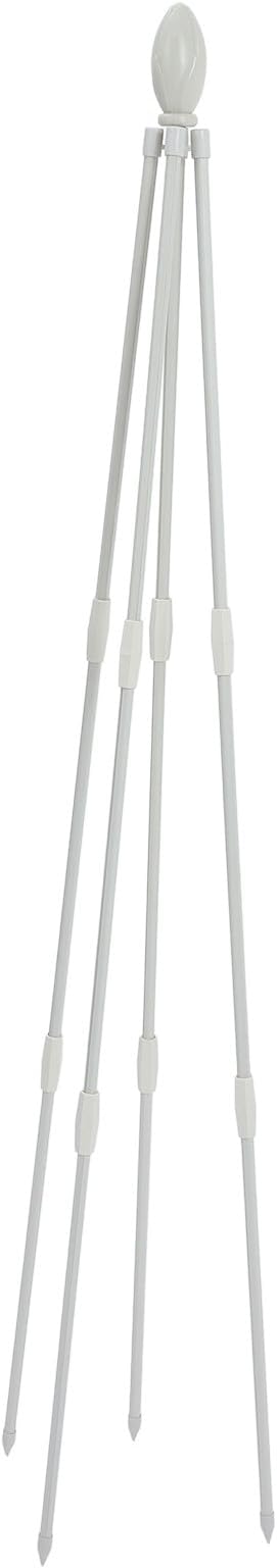 Garden Trellis Plant Trellis Climbing Vine Support Outdoor 120cm White Iron Wire Four-Legged Minimalist Climbing Rack for Clematis and Cucumbers