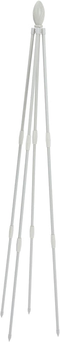 Garden Trellis Climbing Vine Support Structure 120cm White Iron Wire 11mm for Outdoor and Indoor Plant Climbing Potted Plant Holder with Four-Leg Simple Frame