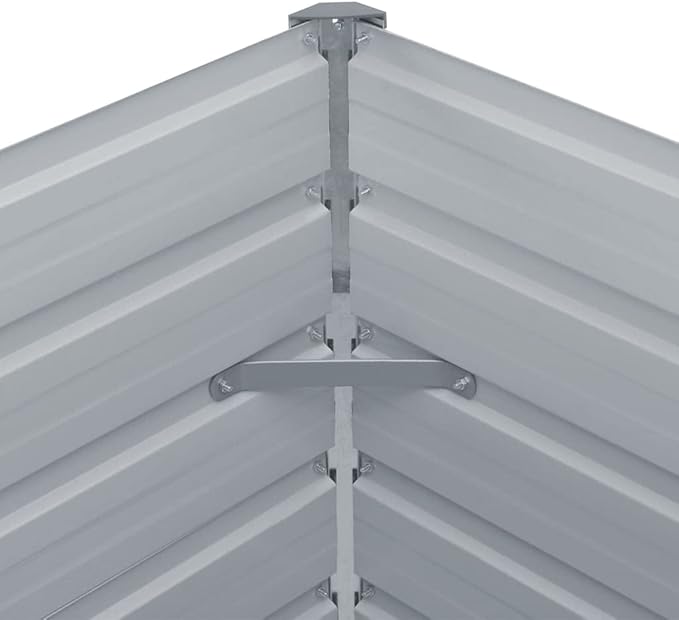 SKM Raised Garden Bed 39.4x39.4x30.3 Galvanized Steel Green
