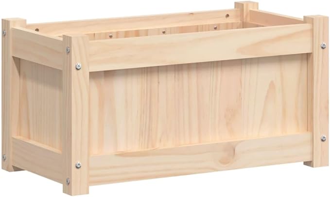 Garden Planters 2 pcs Raised Garden Bed Planter Boxes Outdoor Suitable for Backyard Restaurants Flowers Patios Solid Wood Pine