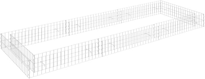 Gabion Raised Bed Galvanized Steel 118.1x39.4x7.9 Plant Pot Large Plant Pots Outdoor Outdoor Planters for Porch Outdoor Flower Pots for Outdoor Porch Plants Gardening