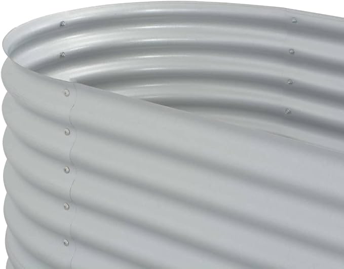 Garden Raised Bed PlanterGarden BedGalvanized Raised Garden BedPlanter Raised bedsGalvanized Planter63x31.5x17.3 Galvanized Steel Silver