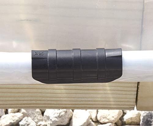 Jiggly Greenhouse® Snap On Clamp for Securing Plastic Film Shade Cloth Greenhouse Coverings to 3/4 [1 OD] EMT Conduit or PVC Pipe (Pack of 20)