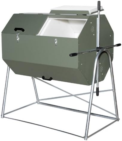 Jora Composter JK 400 - High Capacity Rotating Compost Tumbler - 13-21 Gal/Week - Heat Generating Insulated Design - Outdoor Compost Bin Tumbler - Dual Chamber Compost Tumbler