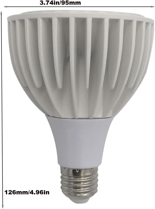 LED PAR30 Grow Light Bulb 30W E27 6000K LED Plant Light BulbCOB Lamp Bead LED Grow Lights for Indoor Plants Full Spectrum Energy Saving Grow Lamp for Seeding Growing