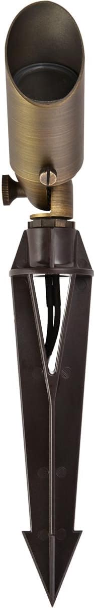 Aera 5.38 Metal Landscape Flood Light in Antique Brass