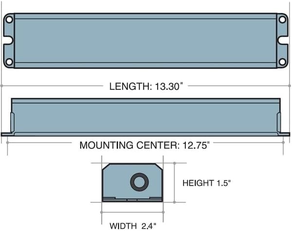IOTA I42 A (I-42-EM-A) Compact Emergency Lighting Battery Pack Ballast with Dual Flex Conduit