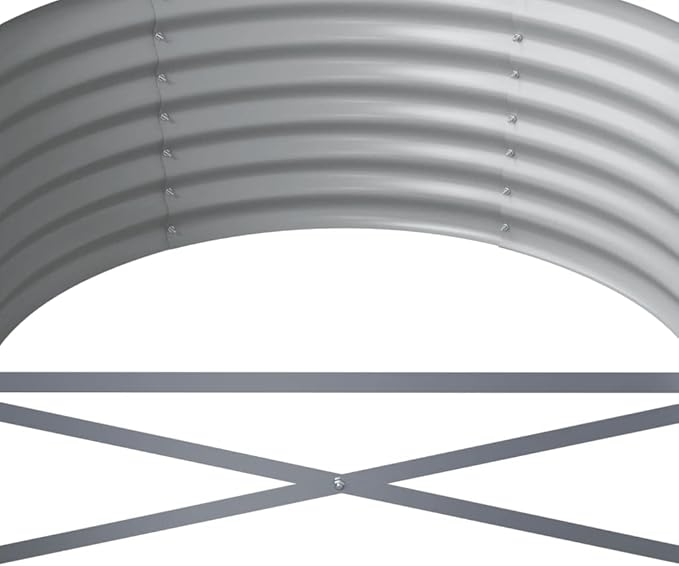 Large Oval Raised Garden Bed Planter 202.7 x 31.5 x 14.2 Inches UV-Resistant &amp Powder-Coated Outdoor Planter Box for Vegetables Herbs Flowers Balcony or