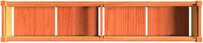 2pcs Wooden Garden Planter Box Outdoor Flower Box Wood Flower Boxes for Outdoor Plants Raised Garden Bed Planter Box Wax Brown Solid Wood Pine-288
