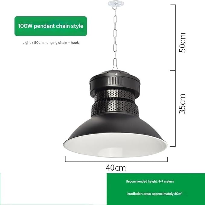 LED Factory Lights Falling Chain Lighting High-Power Lamps Suitable for Large-Area Light in Industrial Plants100W/200W Indoor Stadium Warehouse(150W(110V))