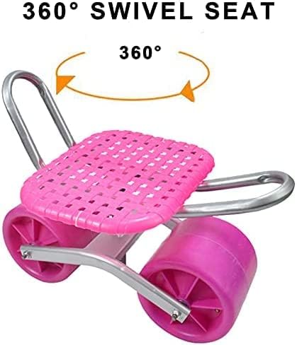 KRASS Garden Seat with Wheels Portable Garden Work Chair Comfortable and Breathable Suitable for Gardens Lawns Farms Garages ShedsCollector88
