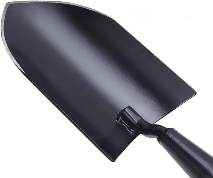 Garden Tool Set 4 PCS Heavy Duty Carbon Steel Gardening Tool Set with Non-Slip Rubber Grip Rake Shovel Outdoor Hand Tools Set Beach Combing Tool Kit Unisex Gifts for Seniors (Transplanter)
