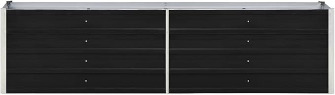 Raised Garden Bed Galvanized Steel Planter Box 94.5x15.7x17.7 in Durable Outdoor Raised Bed for Vegetables Herbs and Flowers