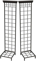Panacea Mission Pot Trellis with Base Set of 2 – 57.5 H Black Metal Trellises for Potted Plants – Mission-Style Garden Trellis with 13 Bases for Indoor or Outdoor Plant Support &amp Vertical Growt