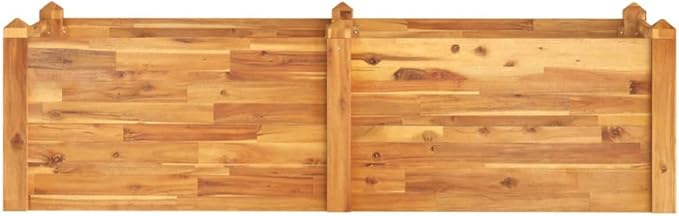 Garden Raised Bed 6.7x23.6x17.3 Solid Wood Acacia20.8 KG363448